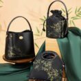 e_Xiangyunsha_Silk_Black_Bamboo_Print_Mini_Cube_Bucket_Bag_LD170613