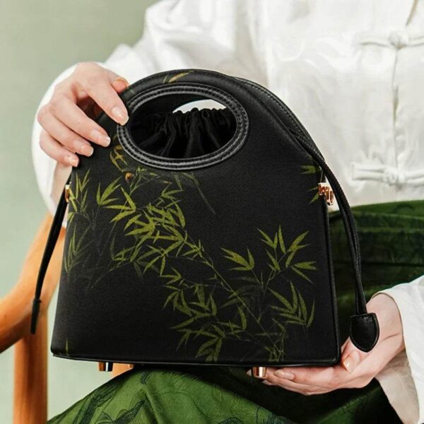 fb_Xiangyunsha_Silk_Bamboo_Black_Drawstring_Bucket_Bag_YS120670 fb_Xiangyunsha_Silk_Bamboo_Black_Drawstring_Bucket_Bag_YS120670