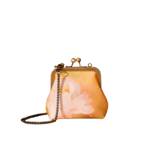 Mulberry Silk Retro Gold Mini Coin Purse Wallet Lotus