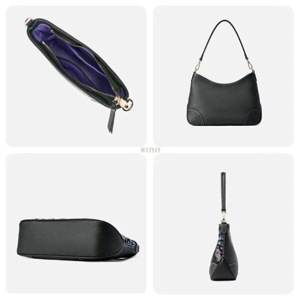 シュウ・ブロケード・ショルダーバッグ・クラシック-フェニックス-シャクヤク-モチーフ-ディテール-容量-背面-底面 shu-brocade-shoulder-bag-classic-phoenix-peony-motif-detail-capacity-back-base-side