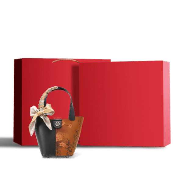 祥雲社梅花手提げ紅型ギフトボックス xiangyunsha-plum-blossom-handbag-red-gift-box