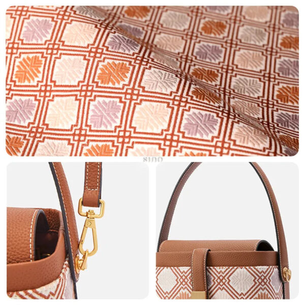 Zhuang-brocade-クロスボディバッグ-ディテール-織り-ハードウェア-レザーストラップ zhuang-brocade-crossbody-bag-details-weave-hardware-leather-strap