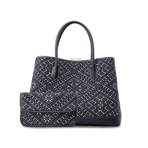 zhuang-brocade-embroidered-leather-shoulder-bag-flying-swallow-front-view