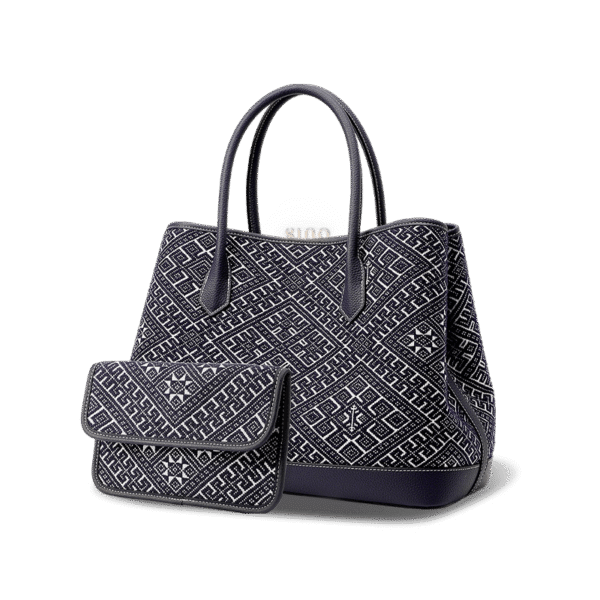 荘錦繍革ショルダーバッグ-飛燕-サイドビュー zhuang-brocade-embroidered-leather-shoulder-bag-flying-swallow-side-view